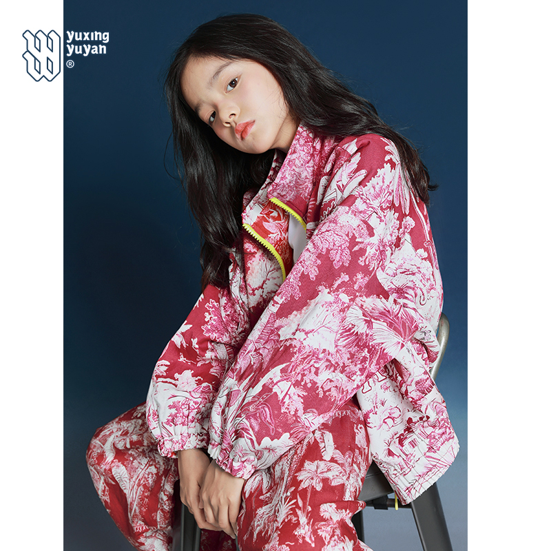 原创设计女童运动套装秋装国潮洋气中女童套装6-12岁潮款女童秋装