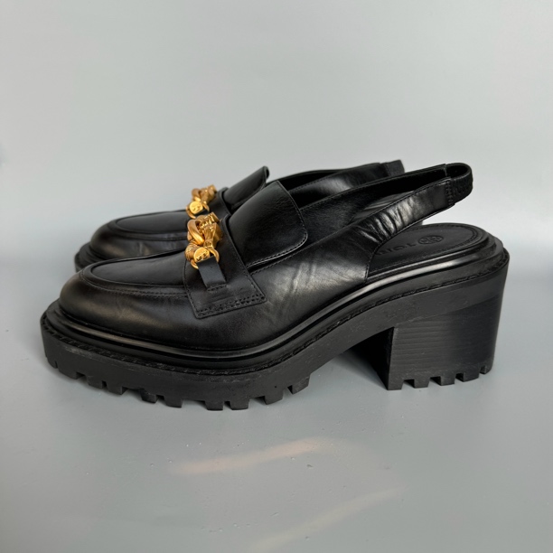 99新 TORY BURCH/汤丽柏琦 225厚底  女凉鞋  双环扣
