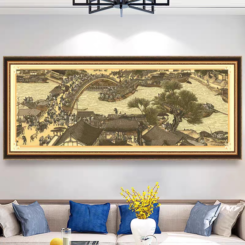 k100十字绣3米清明上河图全满绣大幅中国风十大名画新款宋茜版