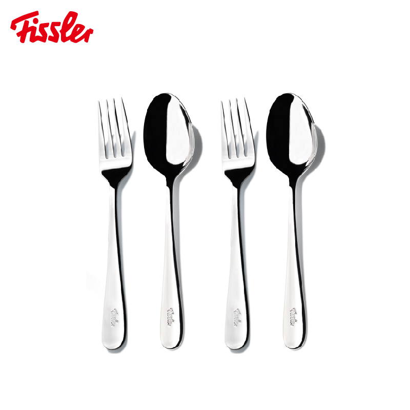Fissler/菲仕乐加厚便携长柄吃饭分餐勺餐勺餐叉4件套【旗舰店】