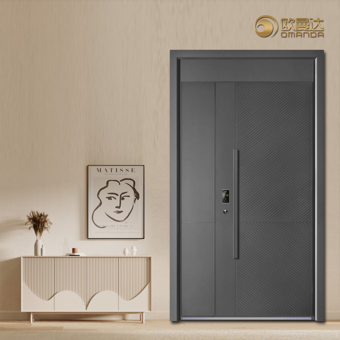 OMANDA/欧曼达【城市之光】智能甲级精雕防盗铸铝门  装甲门 