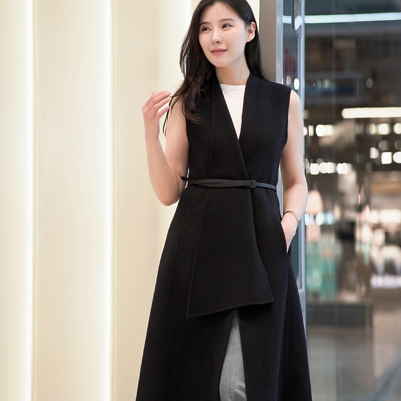女士大衣修身大衣外套女装西装显瘦气质时尚中长款DE4816