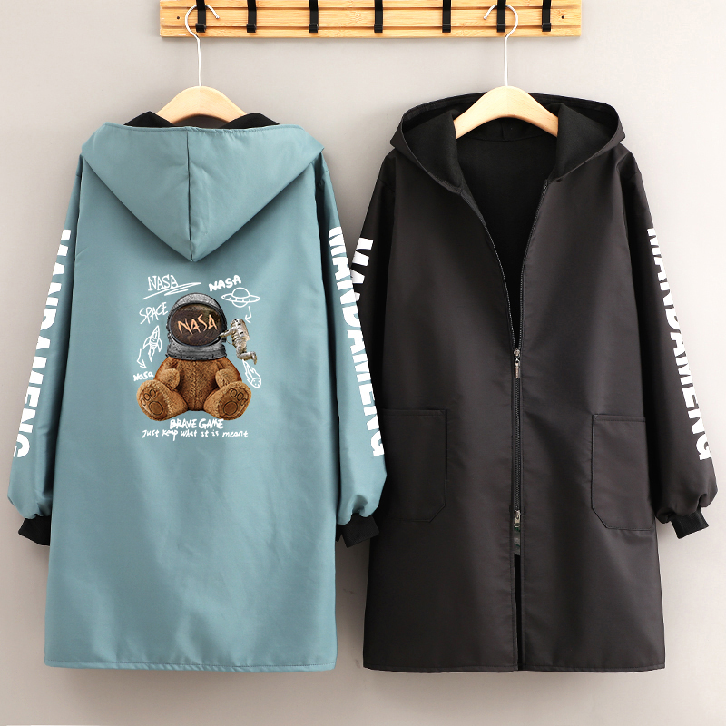 加绒罩衣女新款2022大人长袖围裙厨房家用防水防油外套工作服定制