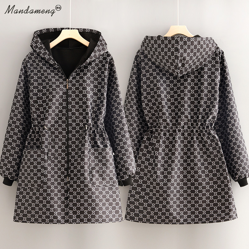 韩版防风长袖罩衣加厚保暖外套加绒围裙厨房家用上班工作服大褂女