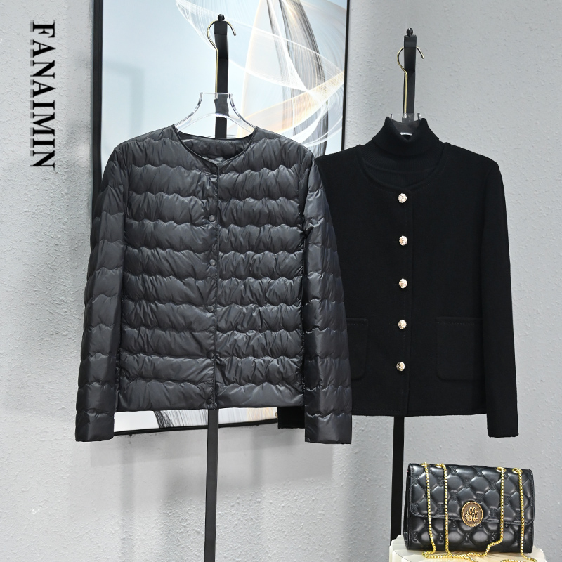 轻薄羽绒内胆2025秋冬新款女时尚百搭配大衣叠穿内搭打底羽绒服