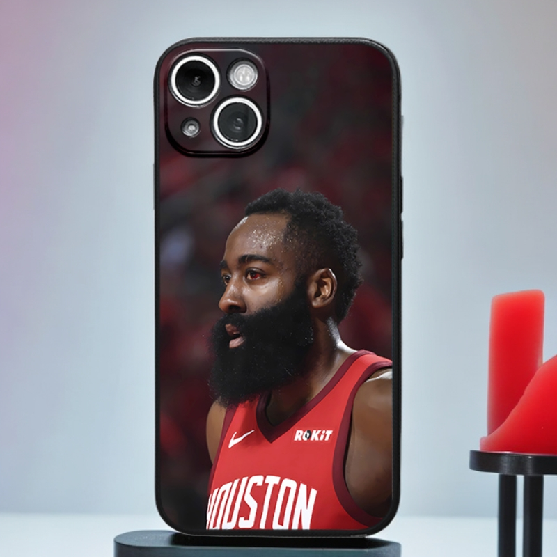 NBA哈登手机壳 篮球球星 适用苹果15华为OPPO小米 全包硅胶玻璃壳