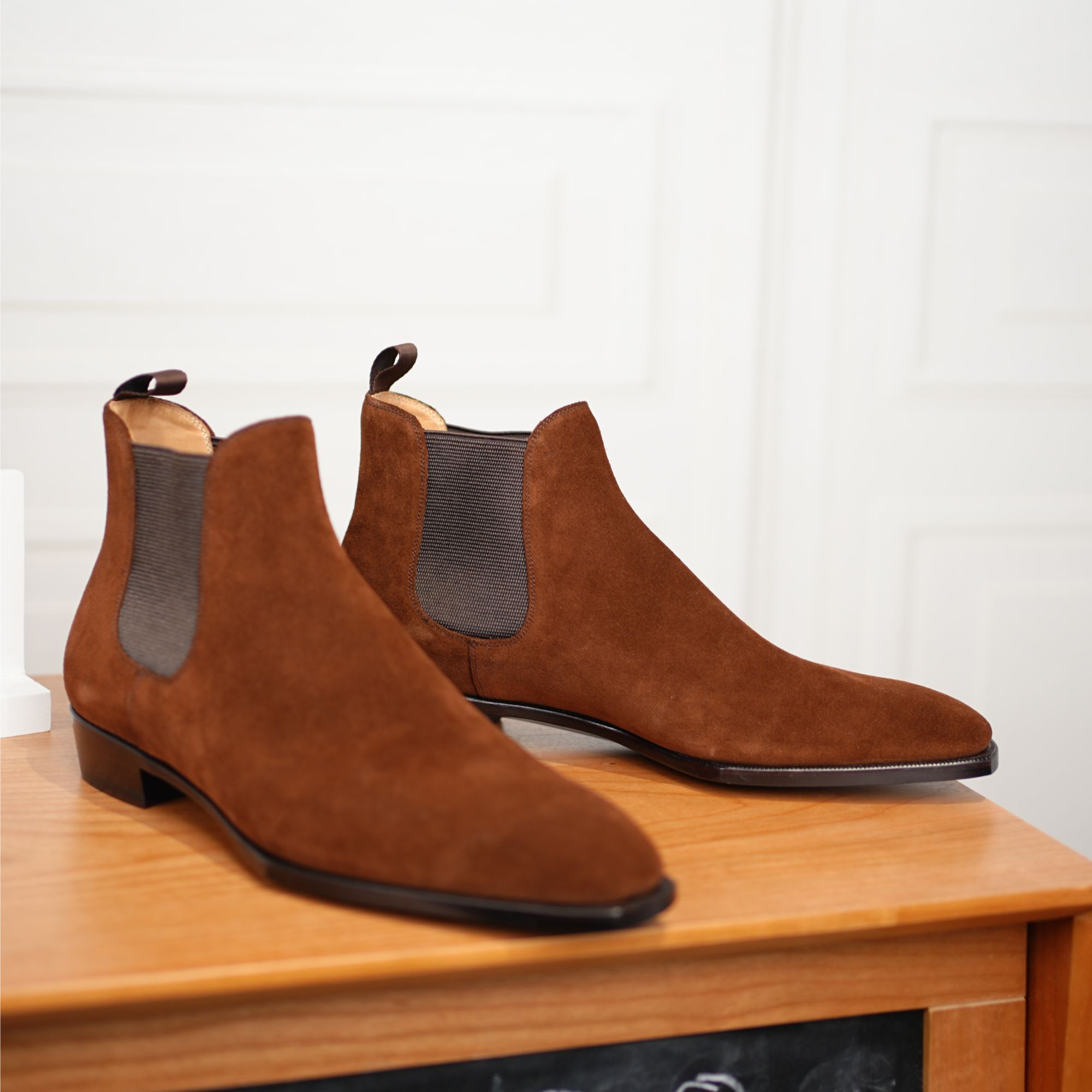 【衫无二】英雄的反绒切尔西皮鞋复古百搭