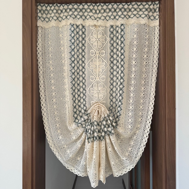 （出口版）纯棉美式乡村罗马帘 宽95高175（不带杆）