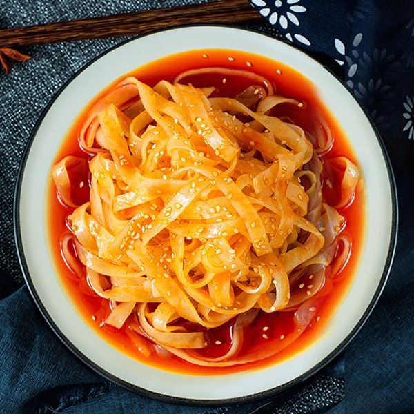 陕西擀面皮8袋赠2袋到手10袋加热食用方便小吃红油