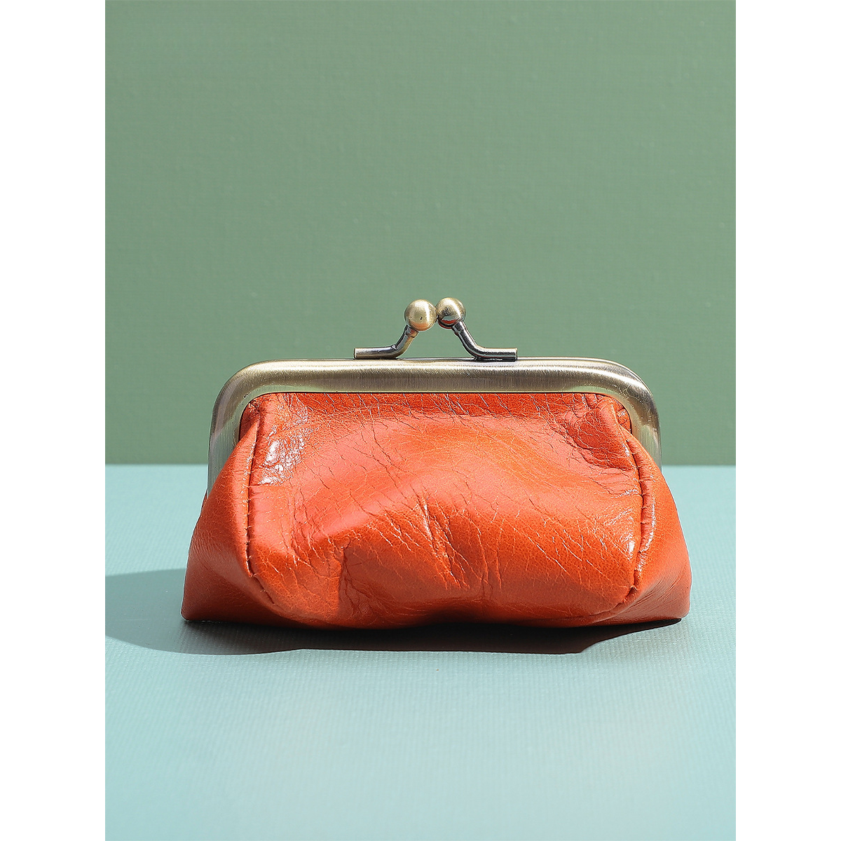 零钱包原创复古手工口金包日式真皮零钱包迷你钱包多功能收纳包包