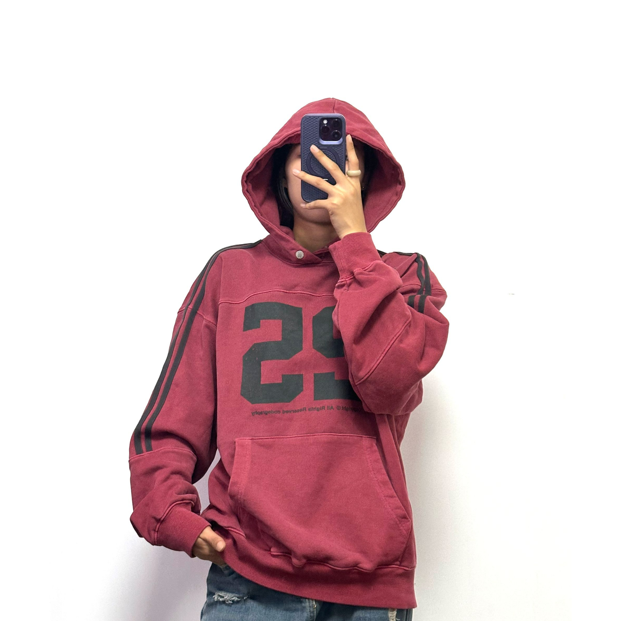 【阿海家】C*P纯棉水洗做旧连帽卫衣