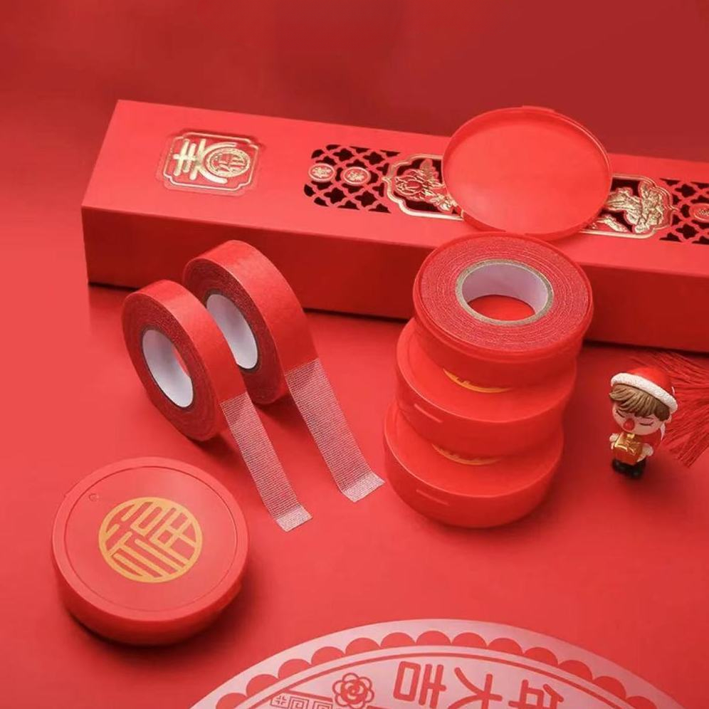 家用粘性布基无痕粘胶网格通用墙面春联门联胶带对联专用双面胶带