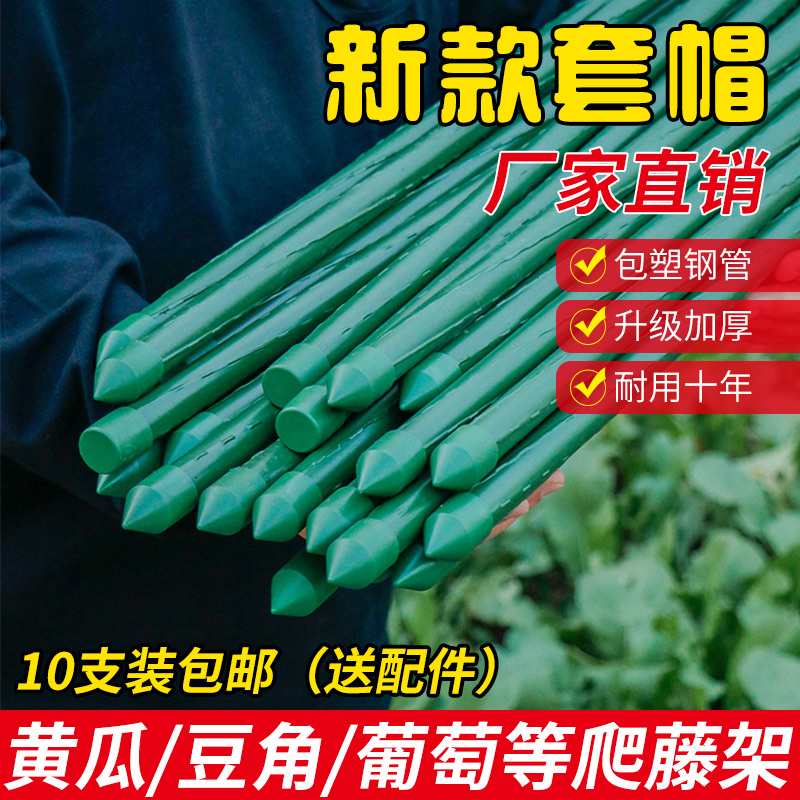 黄瓜豆角爬藤架花架爬藤支架园艺包塑钢管户外葡萄架子植物爬藤杆