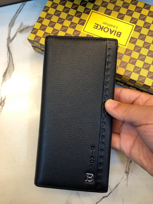 男士真皮长款钱包大容量多卡位时尚简约钱夹黑色软牛皮钱包