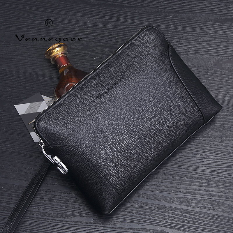 直播间28号-66326-爆款时尚新款休闲男士手拿包大容量密码锁牛皮