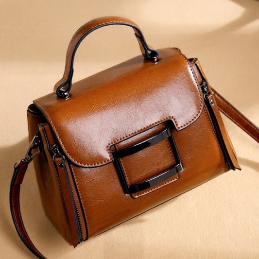女款斜挎包牛皮复古手提包女单肩包包2025新款背包女士上班专用包