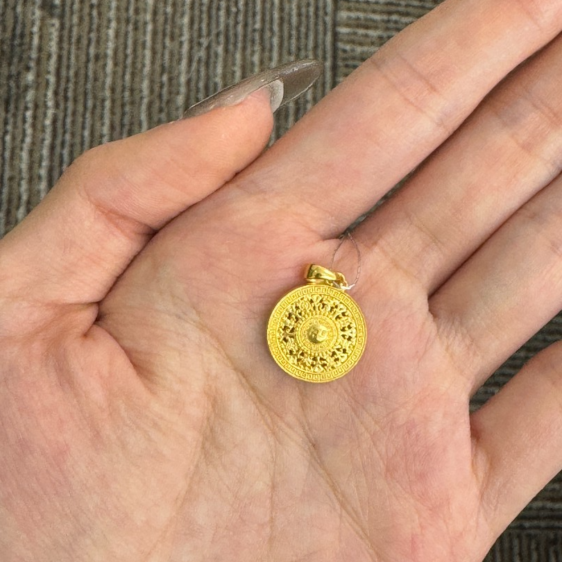 x足金999 八宝罗盘吊坠