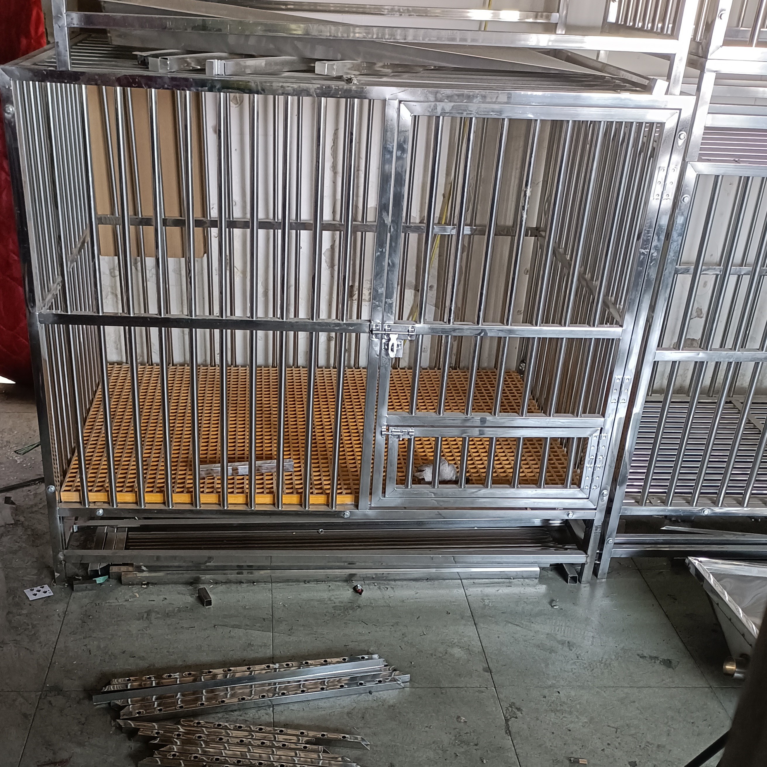 不锈钢狗笼黄色地网140*95*120