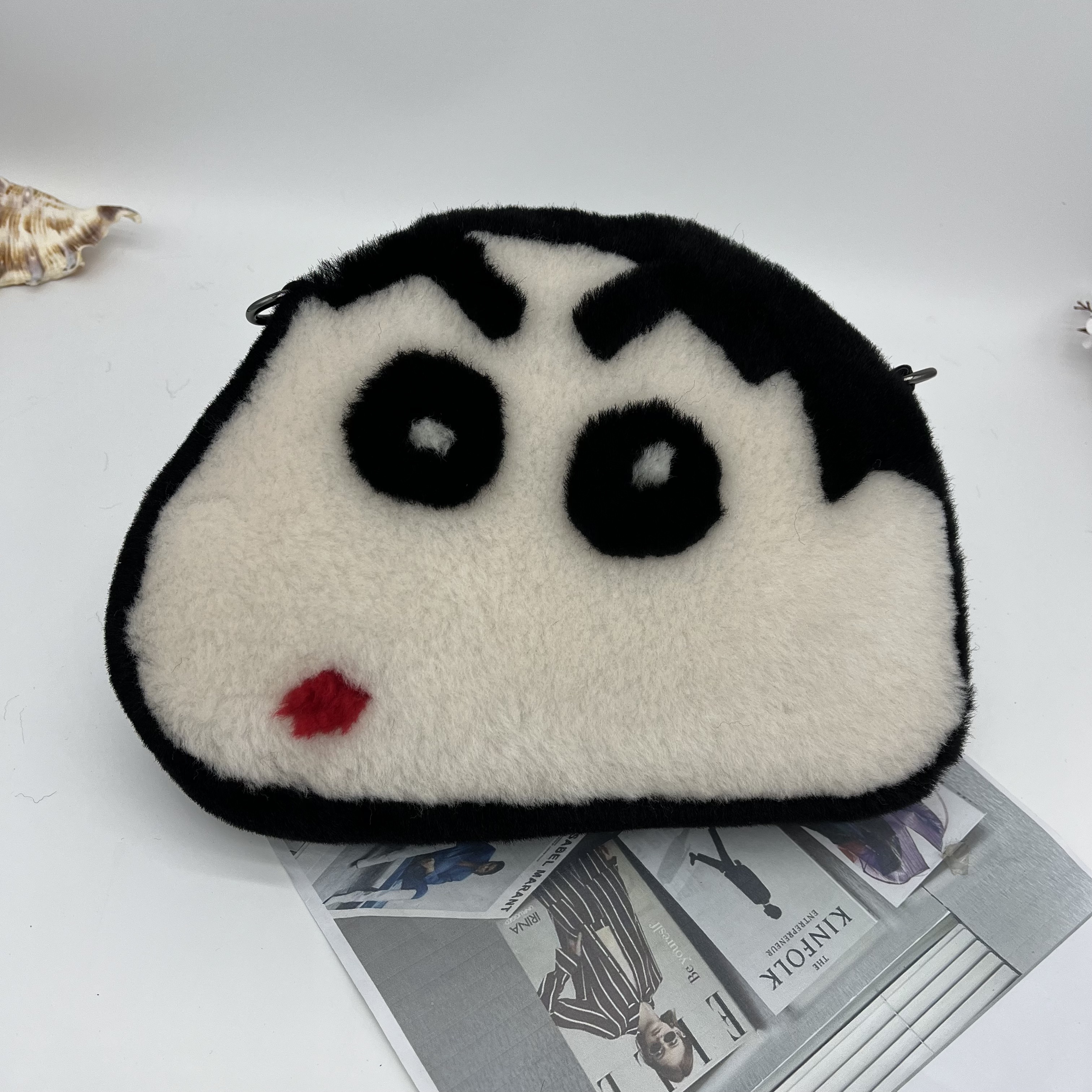 腊笔小新手机包网红百搭卡通包真毛潮流单肩斜挎包女士冬季个性包