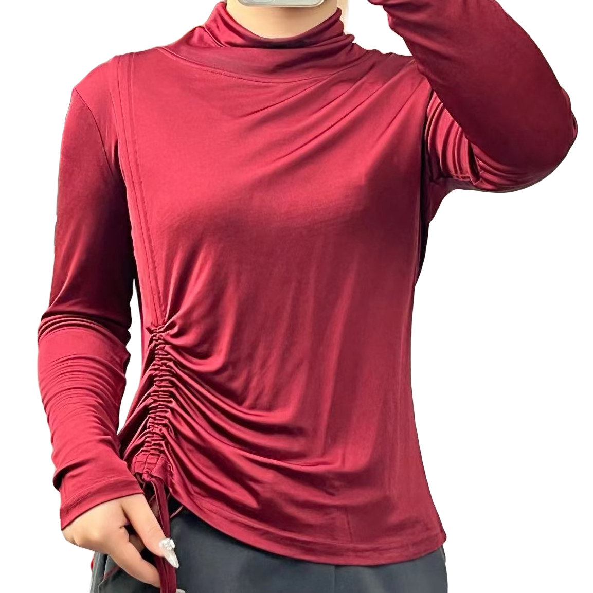 雅姿锦【主播宠粉】设计师款桑蚕丝时尚百搭打底衫00019修身女士