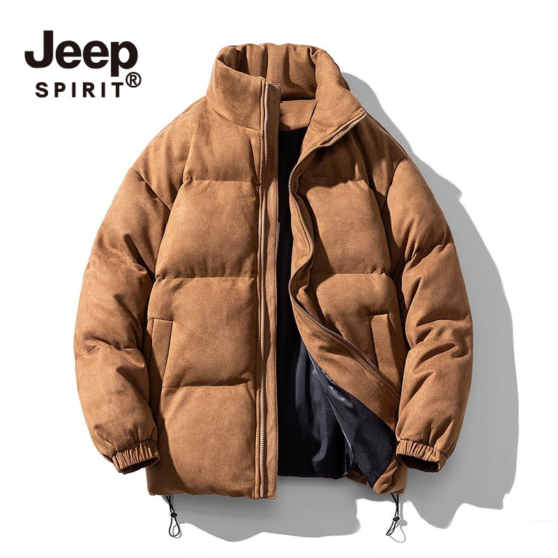 JEEPSPIRIT户外运动棉服男冬季休闲情侣立领棉衣百搭港风保暖外套