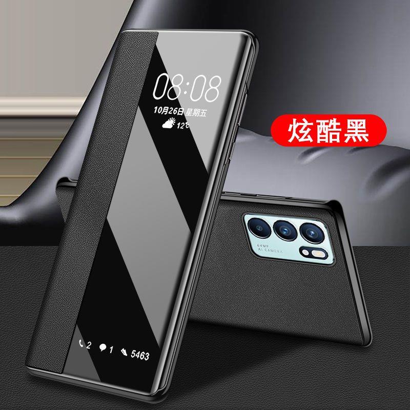 opporeno6手机壳reno6pro手机壳保护套翻盖皮套全包防摔超薄新款