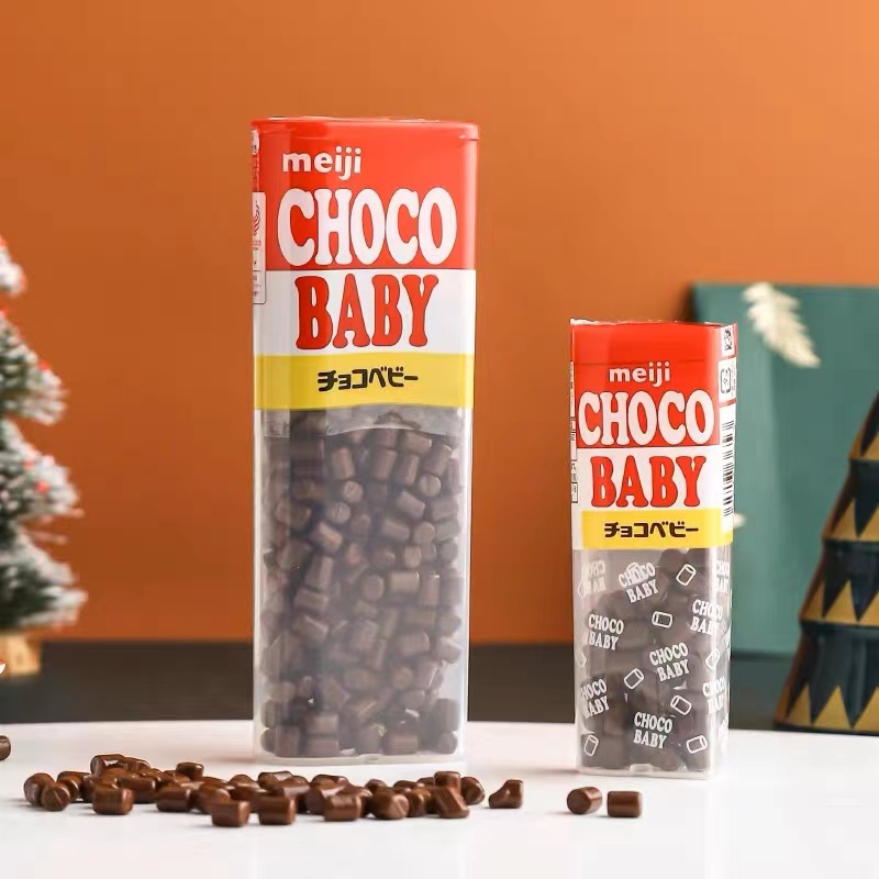 日本进口明治巧克力小粒BB豆牛奶可可脂ChocoBaby网红零食儿童礼