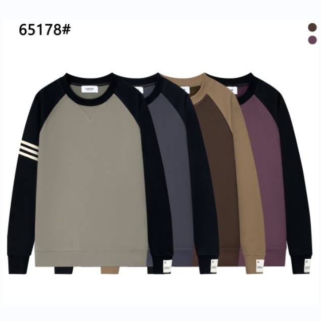 拼色圆领打底加绒卫衣YM-SC-65178