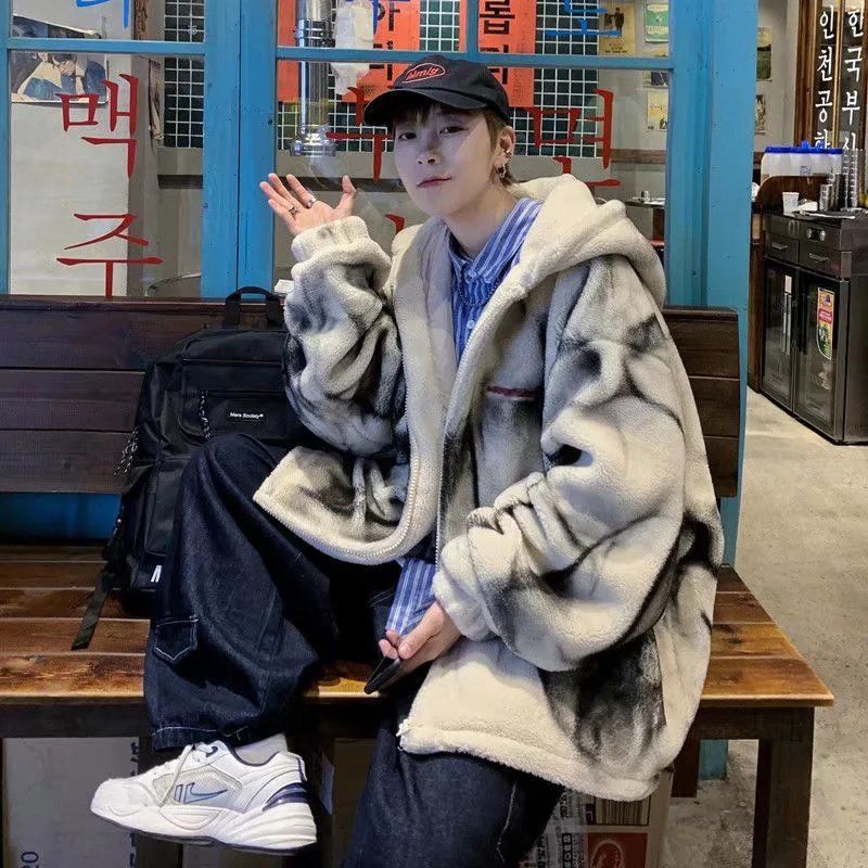冬季羊羔绒秋冬季棉服男加绒加厚连帽情侣（冬款ins潮流服饰背心）
