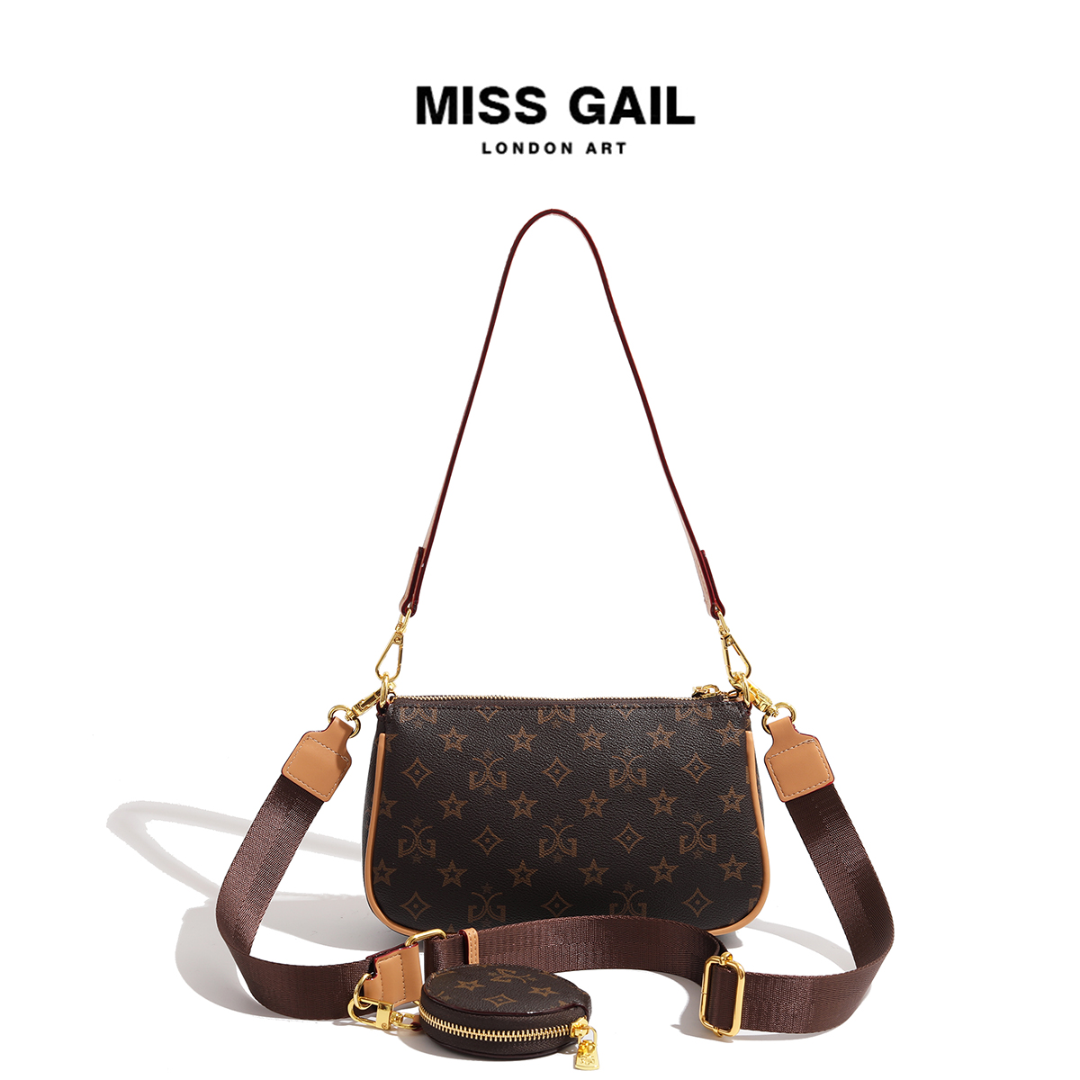 时尚百搭女士复古印花手提包潮流休闲经典单肩女包2002