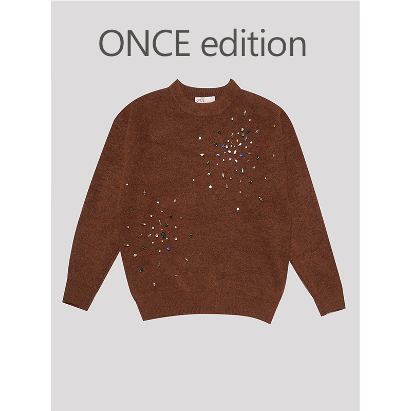 ONCE edi“Last Letter ” 手缝立体烟花针织衫 手缝立体烟花针织衫