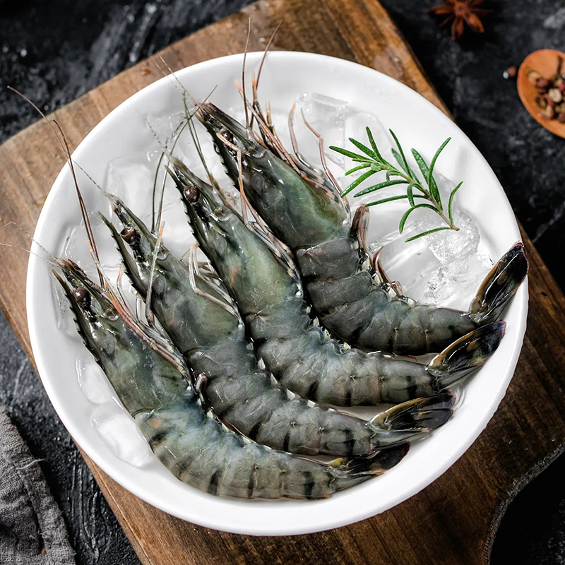 【活冻黑虎虾】净重1kg 21-25只/盒 24年新货 仁豪
