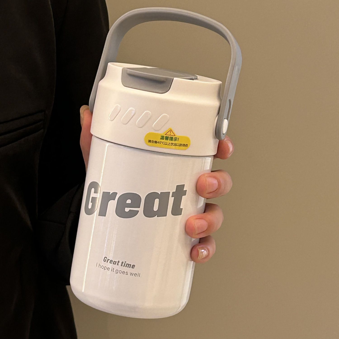 316食品吸管式杯子ins茶水分离水杯简约小众保温杯女生高颜值学生