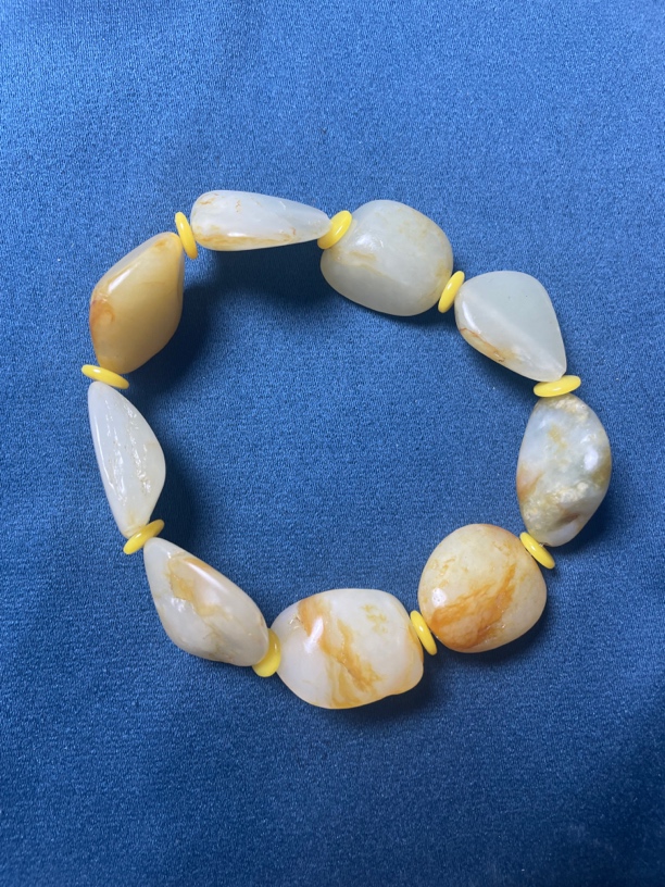 和田玉随型原石手串