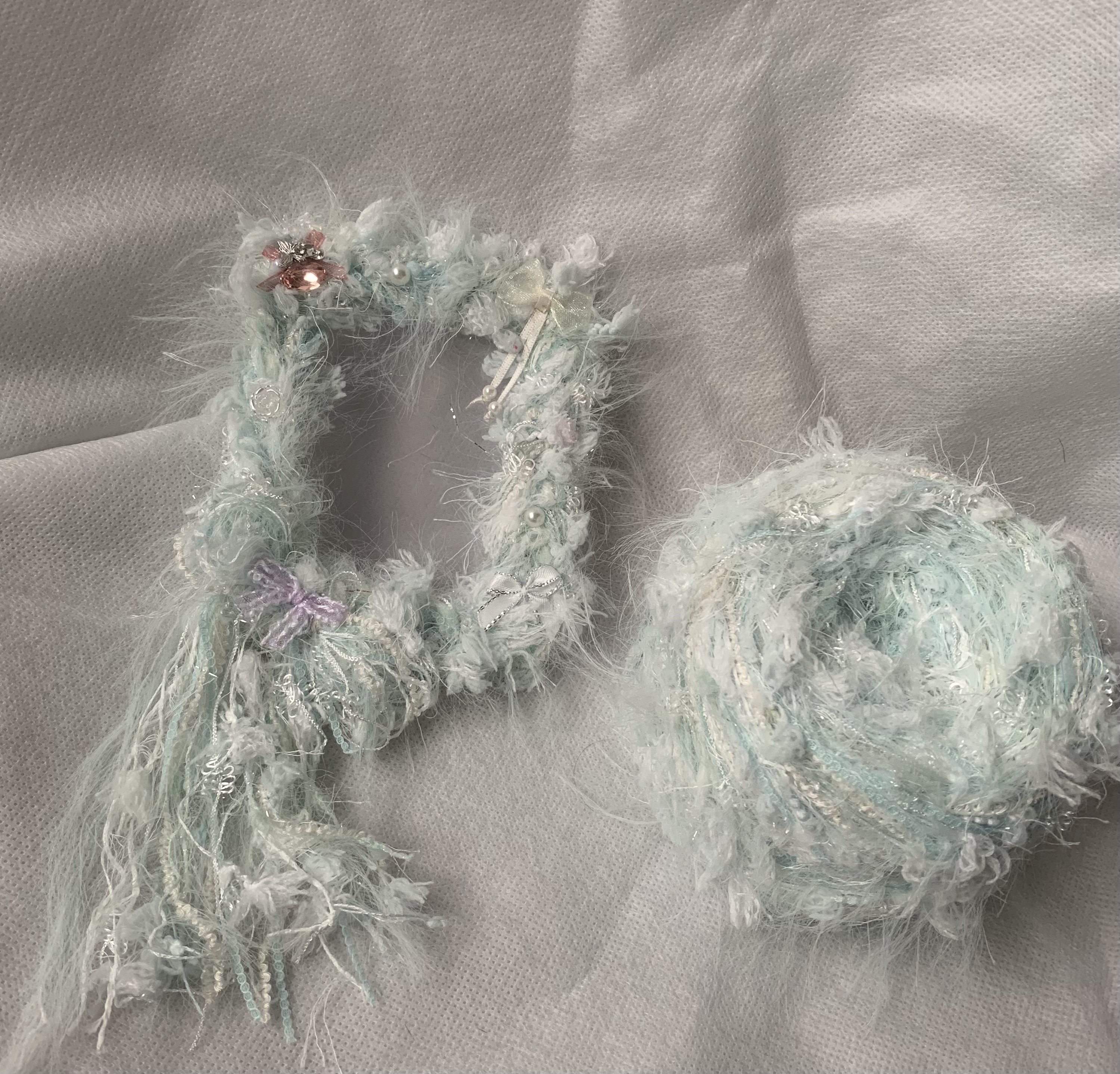 特色线 手工编织制作搭配混线