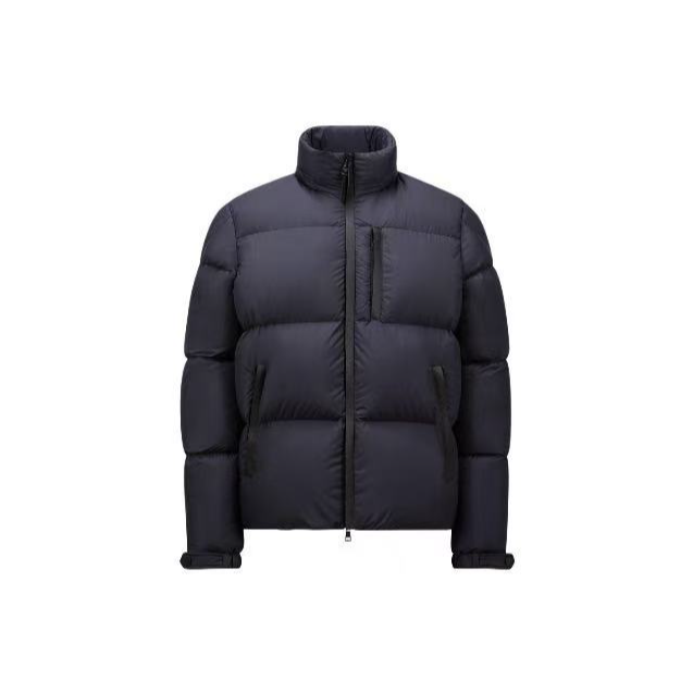 MONCLER/盟可睐  纯色徽标短款长袖羽绒服 藏蓝 2441040 