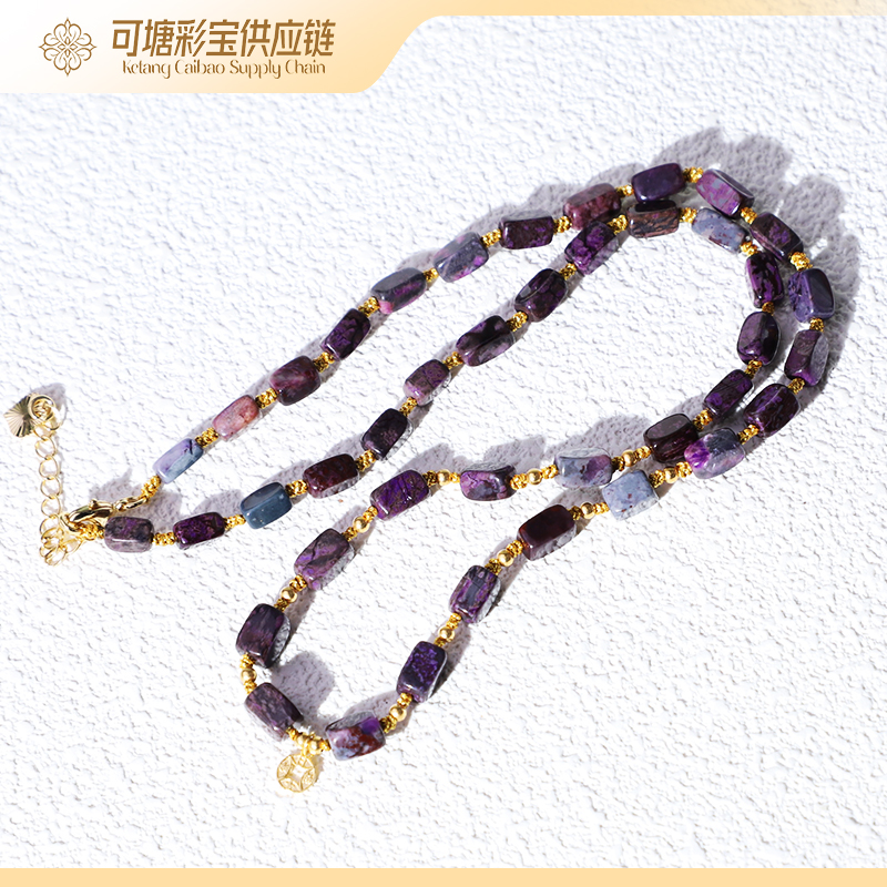 南非舒俱来 欧若风 18K金 B+级樱花粉 WX舒俱来项链 KTCB-3141