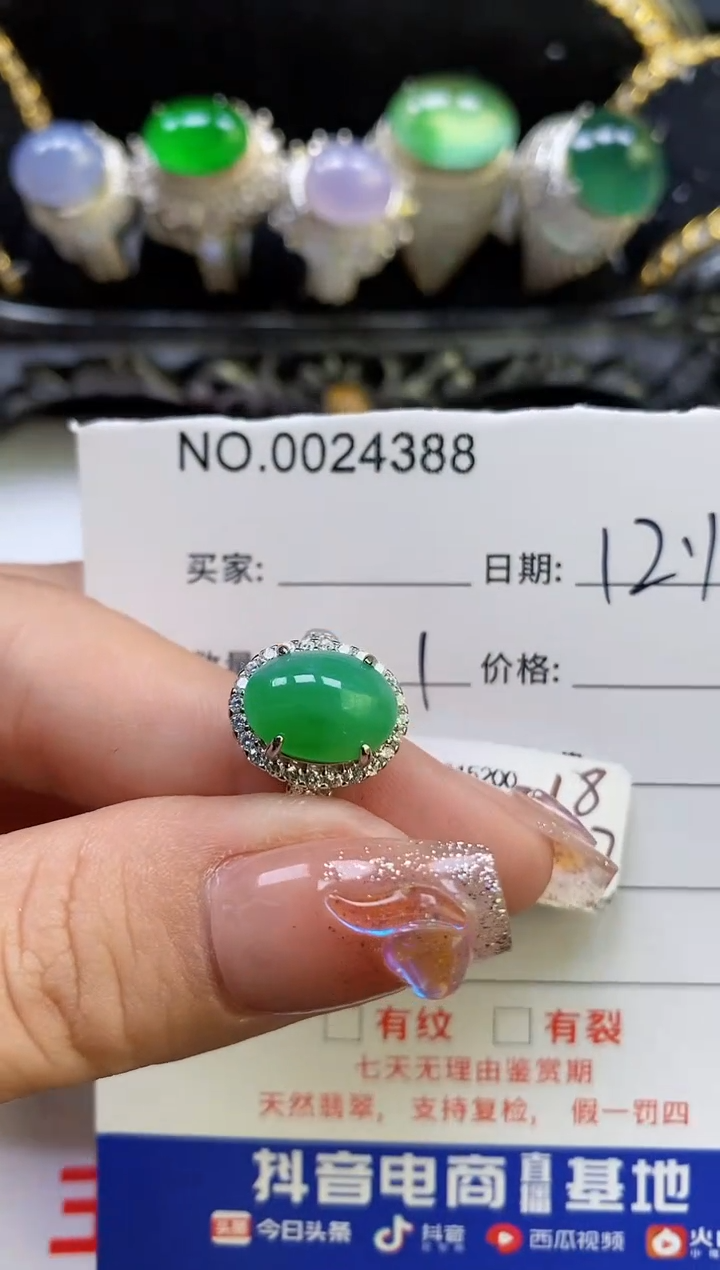 【闪购商品】翡翠珠宝奇石银S925镶嵌/4388
