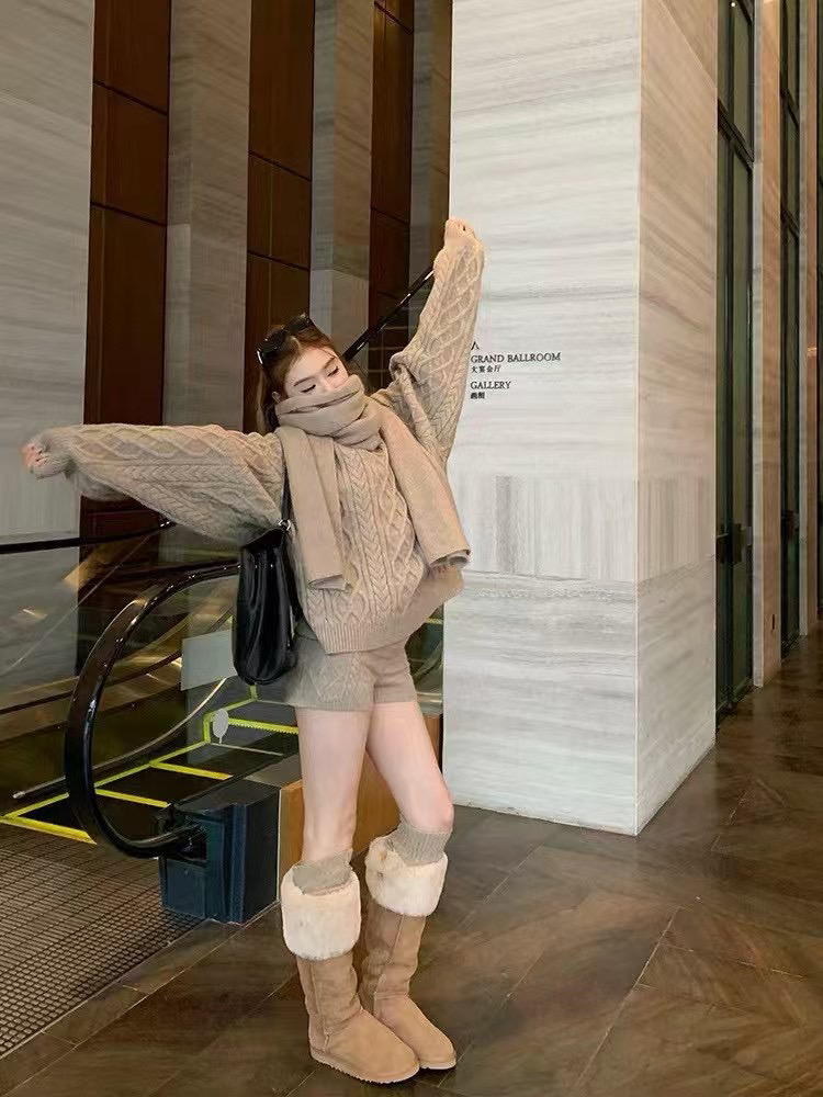 NJ孤品女装设计款辣妹上衣百搭加厚冬季网红时尚外穿打底厚底针织