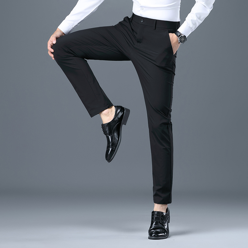【春秋款】新款男士休闲裤子时尚商务修身高弹力长裤百搭透气男裤
