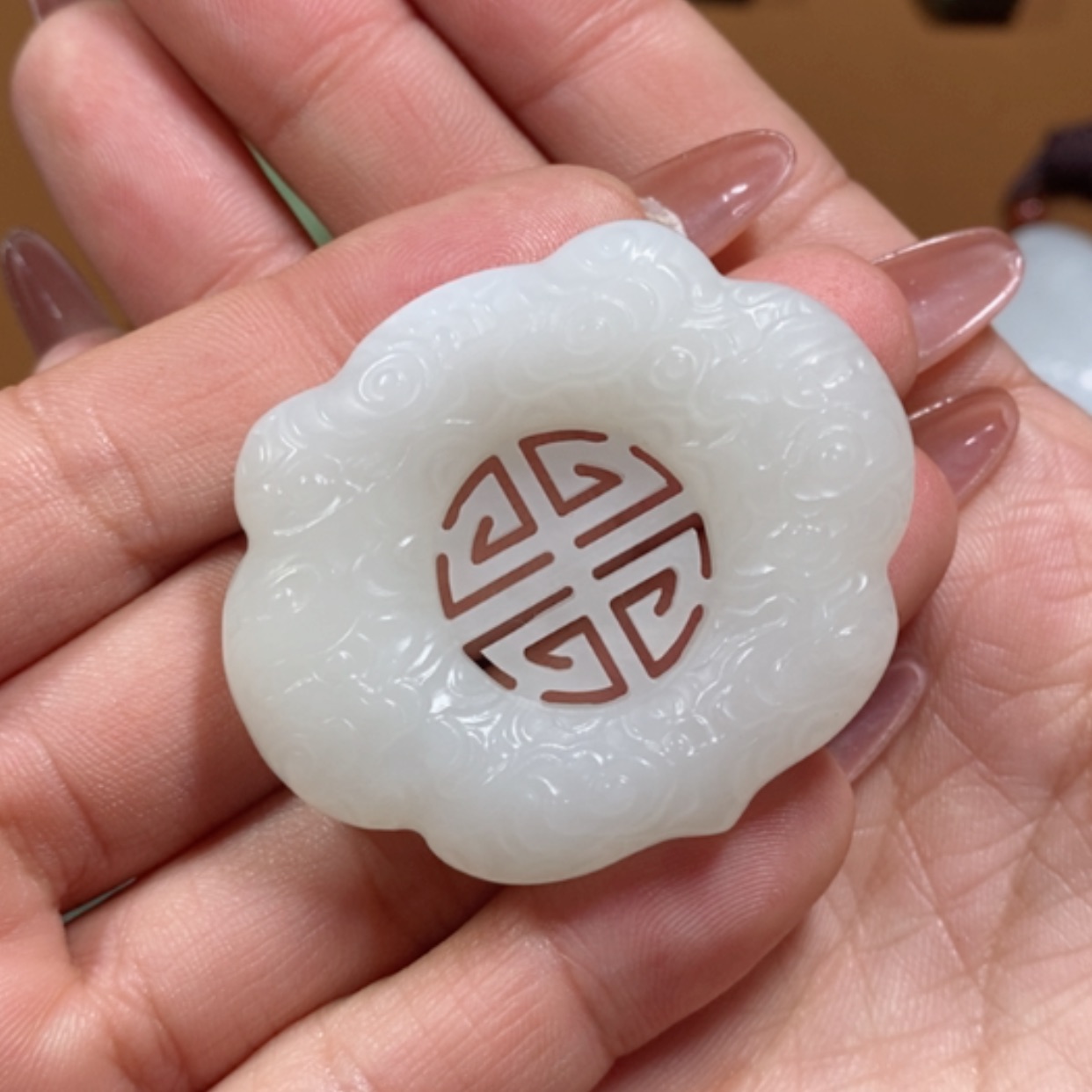 【闪购商品】和田玉挂件未镶嵌梦***合