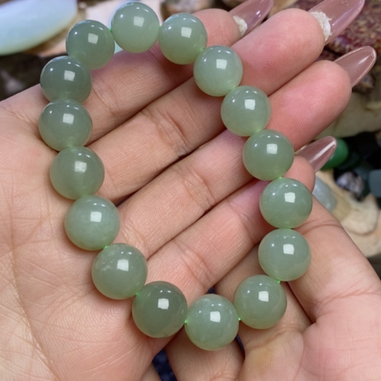 【闪购商品】和田玉手链未镶嵌木*栗