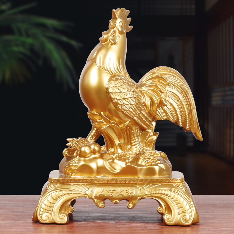 大吉大利生肖鸡摆件大公鸡工艺品招财金鸡吉祥物办公室桌摆设礼品