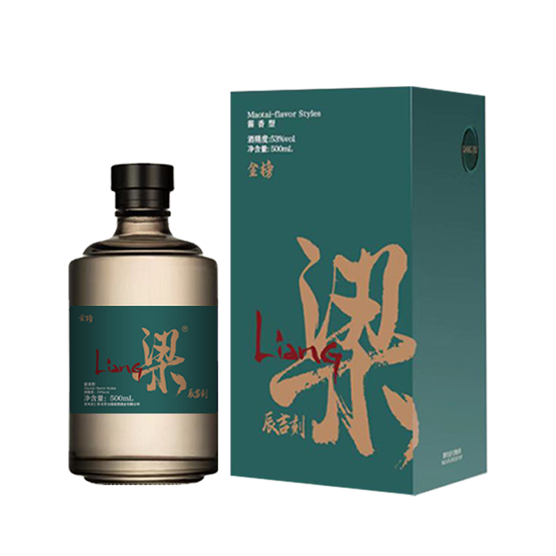 梁酒酒业 梁辰吉刻·金榜 贵州茅台镇酱香型白酒 精装53%Vol500ml