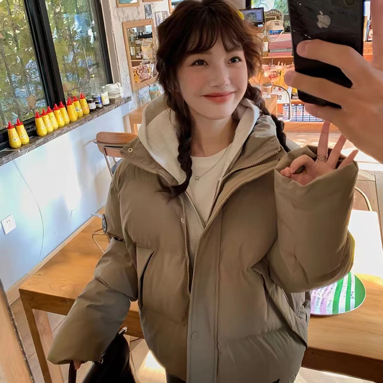 2025新款立领棉服女短款加厚宽松面包服外套冬季