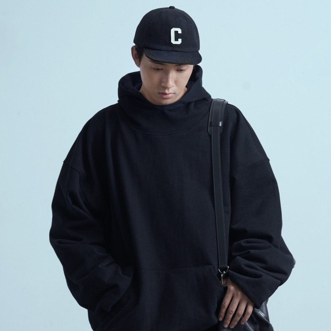 BPCALL22AW 大廓形clean fit纯棉加绒帽衫卫衣连帽巴黎休闲秋冬