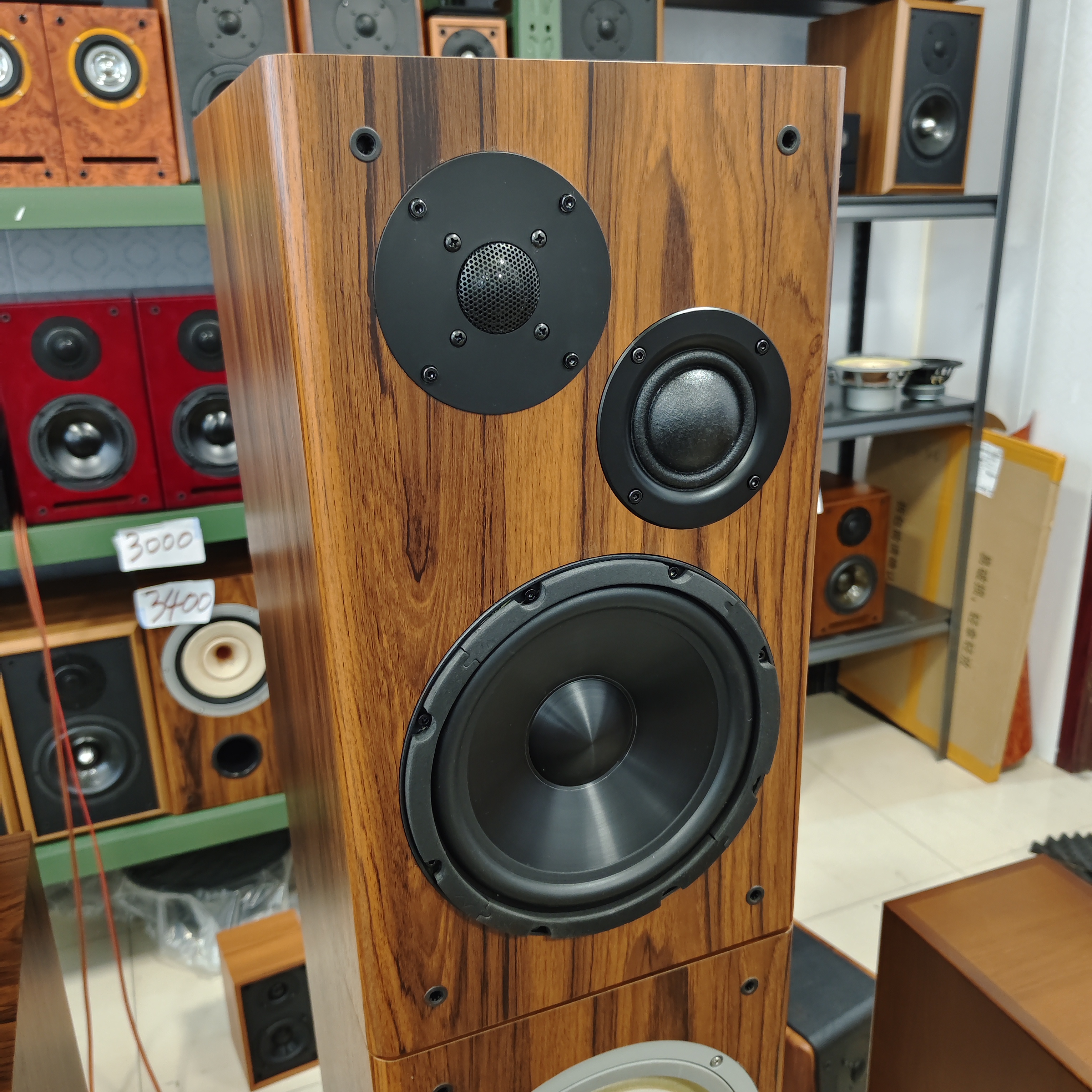 8寸三分频书架音箱馒头中音莞音 铝架低音 hifi发烧音箱