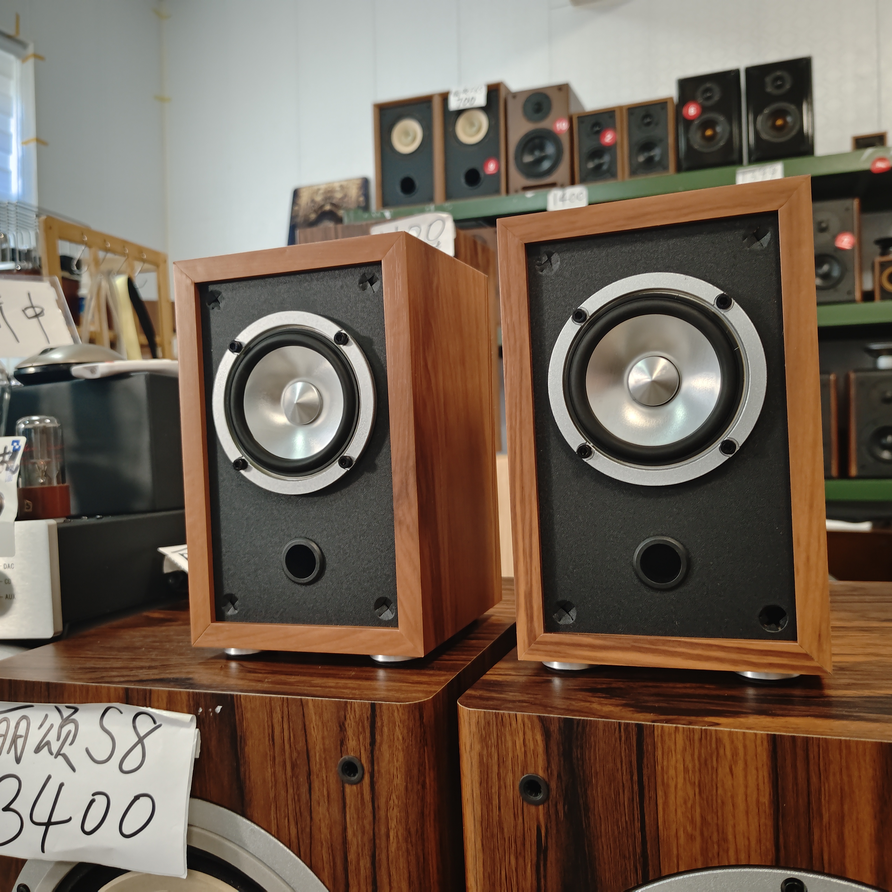 丽颂3寸书架箱成品一对价 HiFi音箱 发烧书架箱 家用桌面无源