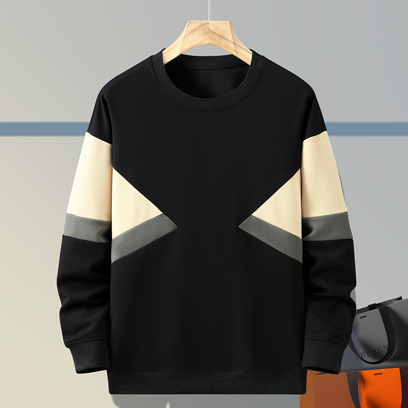 加肥加大圆领卫衣男春秋大码宽松长袖胖子肥佬休闲T恤秋季男上衣