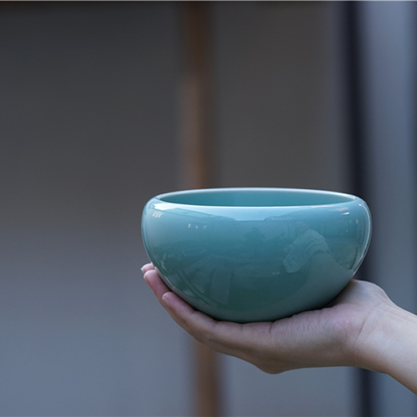 青素系列 钵形水盂 南窑笔记 龙泉青瓷 茶道 茶器 禅意笔洗 水洗